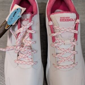 Skechers Women's White and Pink Golf Shoes